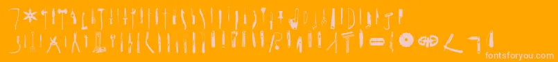 CutPoint Font – Pink Fonts on Orange Background
