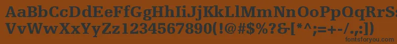 Czcionka EgyptienneFLt75Black – czarne czcionki na brązowym tle