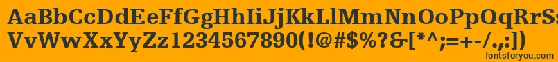 EgyptienneFLt75Black Font – Black Fonts on Orange Background