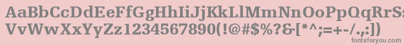 EgyptienneFLt75Black Font – Gray Fonts on Pink Background