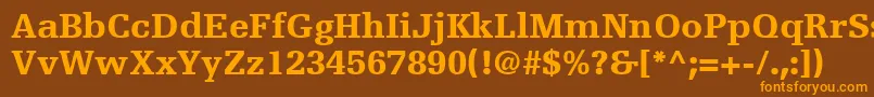 EgyptienneFLt75Black Font – Orange Fonts on Brown Background
