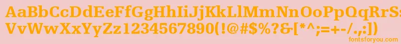 EgyptienneFLt75Black Font – Orange Fonts on Pink Background
