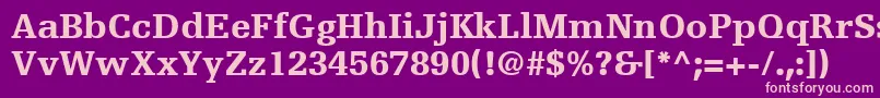 EgyptienneFLt75Black Font – Pink Fonts on Purple Background