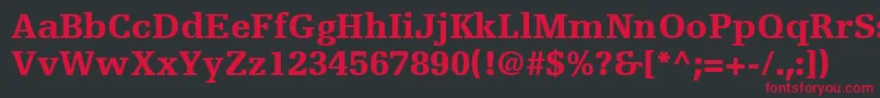 EgyptienneFLt75Black Font – Red Fonts on Black Background