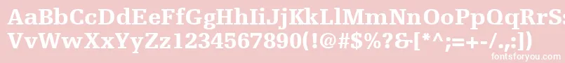 EgyptienneFLt75Black Font – White Fonts on Pink Background