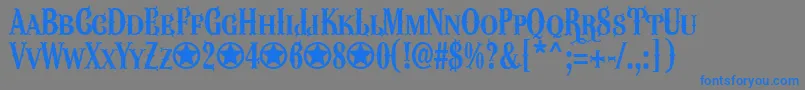WacamolerCapsFfp Font – Blue Fonts on Gray Background
