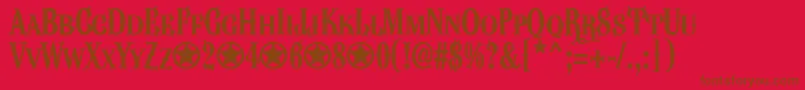 WacamolerCapsFfp Font – Brown Fonts on Red Background