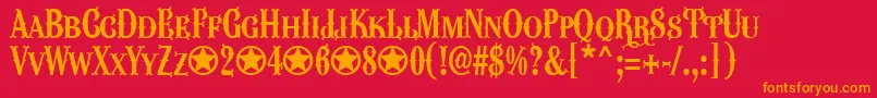 WacamolerCapsFfp Font – Orange Fonts on Red Background