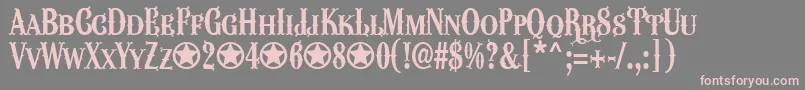 WacamolerCapsFfp-Schriftart – Rosa Schriften auf grauem Hintergrund