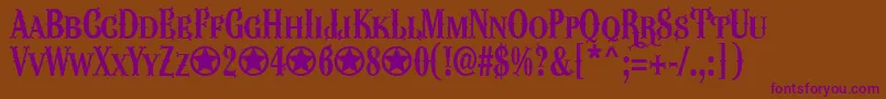 WacamolerCapsFfp Font – Purple Fonts on Brown Background