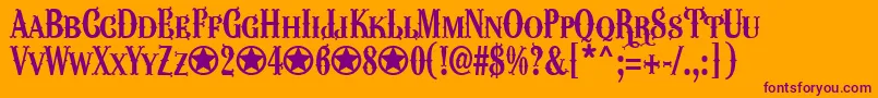 WacamolerCapsFfp Font – Purple Fonts on Orange Background