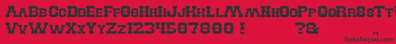 BillyTheKid Font – Black Fonts on Red Background