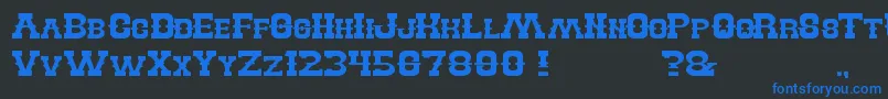 BillyTheKid Font – Blue Fonts on Black Background