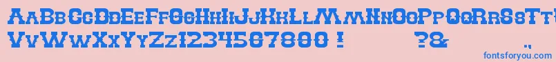 BillyTheKid Font – Blue Fonts on Pink Background