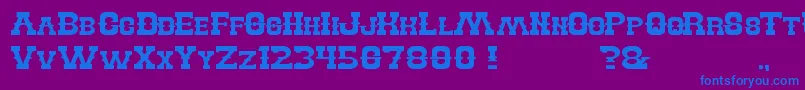 BillyTheKid Font – Blue Fonts on Purple Background