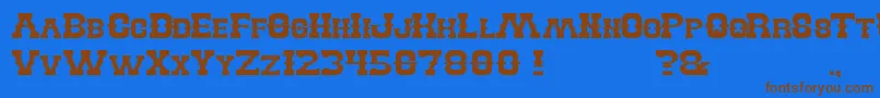 BillyTheKid Font – Brown Fonts on Blue Background
