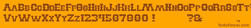 BillyTheKid Font – Brown Fonts on Orange Background