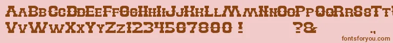 BillyTheKid Font – Brown Fonts on Pink Background