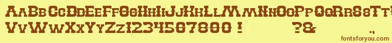 BillyTheKid Font – Brown Fonts on Yellow Background