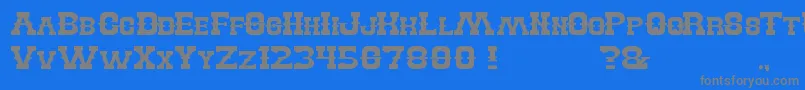 BillyTheKid Font – Gray Fonts on Blue Background