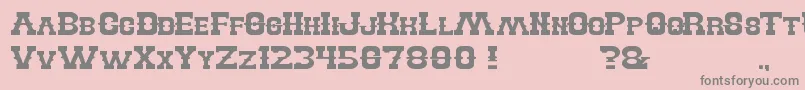 BillyTheKid Font – Gray Fonts on Pink Background