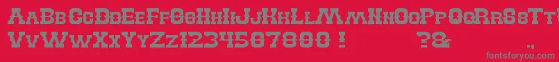 BillyTheKid Font – Gray Fonts on Red Background