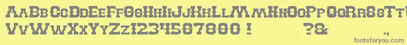 BillyTheKid Font – Gray Fonts on Yellow Background