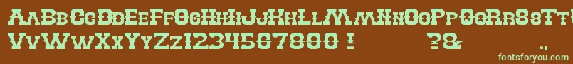 BillyTheKid Font – Green Fonts on Brown Background