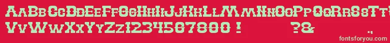 BillyTheKid Font – Green Fonts on Red Background