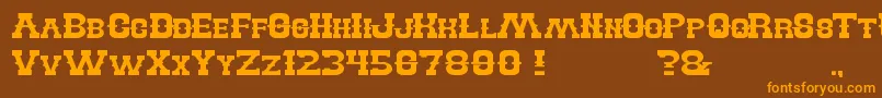 BillyTheKid Font – Orange Fonts on Brown Background