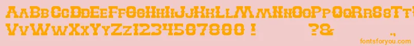 BillyTheKid Font – Orange Fonts on Pink Background