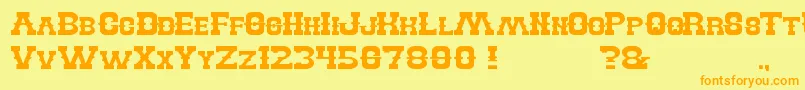BillyTheKid Font – Orange Fonts on Yellow Background