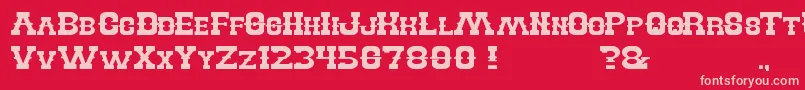 BillyTheKid Font – Pink Fonts on Red Background