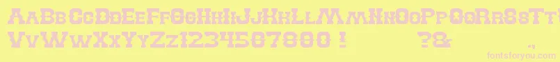 BillyTheKid Font – Pink Fonts on Yellow Background