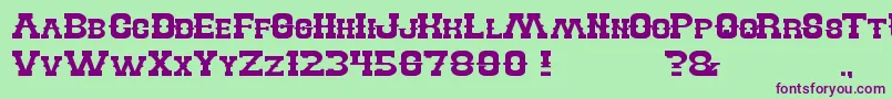 BillyTheKid Font – Purple Fonts on Green Background