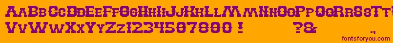 BillyTheKid Font – Purple Fonts on Orange Background