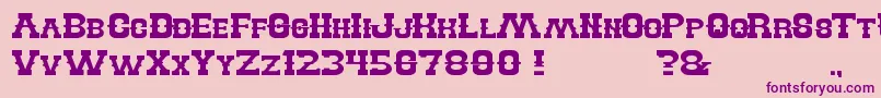 BillyTheKid Font – Purple Fonts on Pink Background