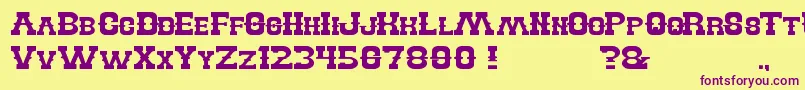 BillyTheKid Font – Purple Fonts on Yellow Background