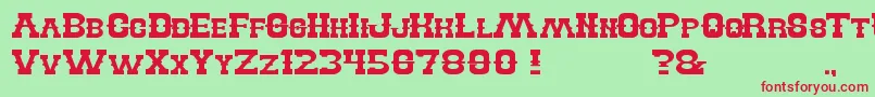 BillyTheKid Font – Red Fonts on Green Background