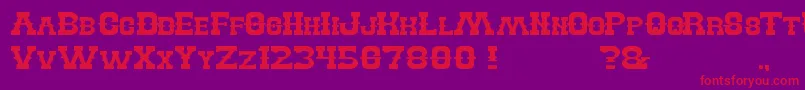 BillyTheKid Font – Red Fonts on Purple Background