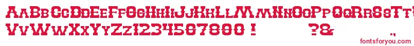 BillyTheKid Font – Red Fonts on White Background