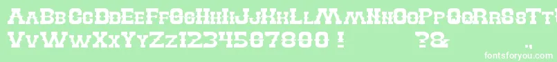 フォントBillyTheKid – 緑の背景に白い文字