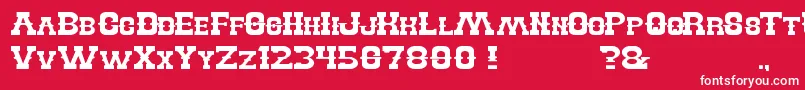 BillyTheKid Font – White Fonts on Red Background