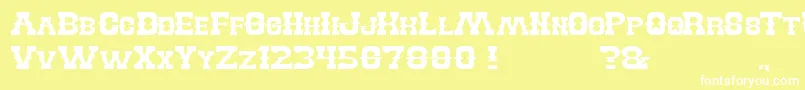 BillyTheKid Font – White Fonts on Yellow Background
