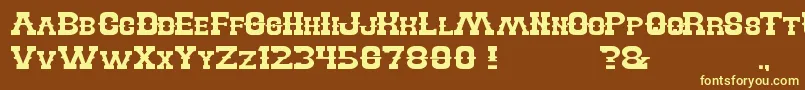 BillyTheKid Font – Yellow Fonts on Brown Background