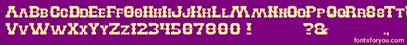 BillyTheKid Font – Yellow Fonts on Purple Background