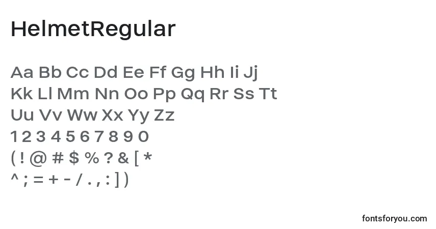 Police HelmetRegular - Alphabet, Chiffres, Caractères Spéciaux