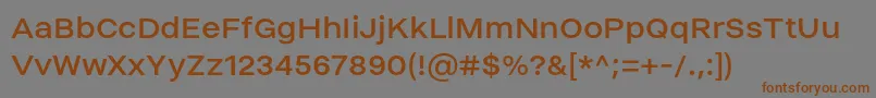 Шрифт HelmetRegular – коричневые шрифты на сером фоне