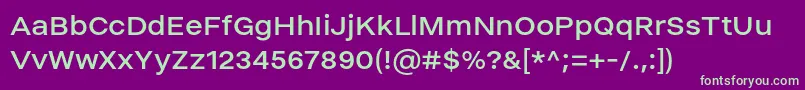 HelmetRegular Font – Green Fonts on Purple Background