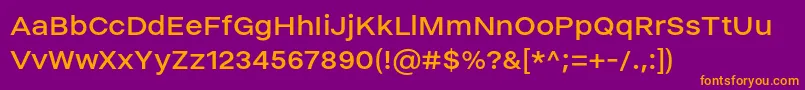 HelmetRegular Font – Orange Fonts on Purple Background